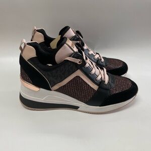 MICHAEL Michael Kors Women's Georgie Trainer Glitter Chain  Sneaker